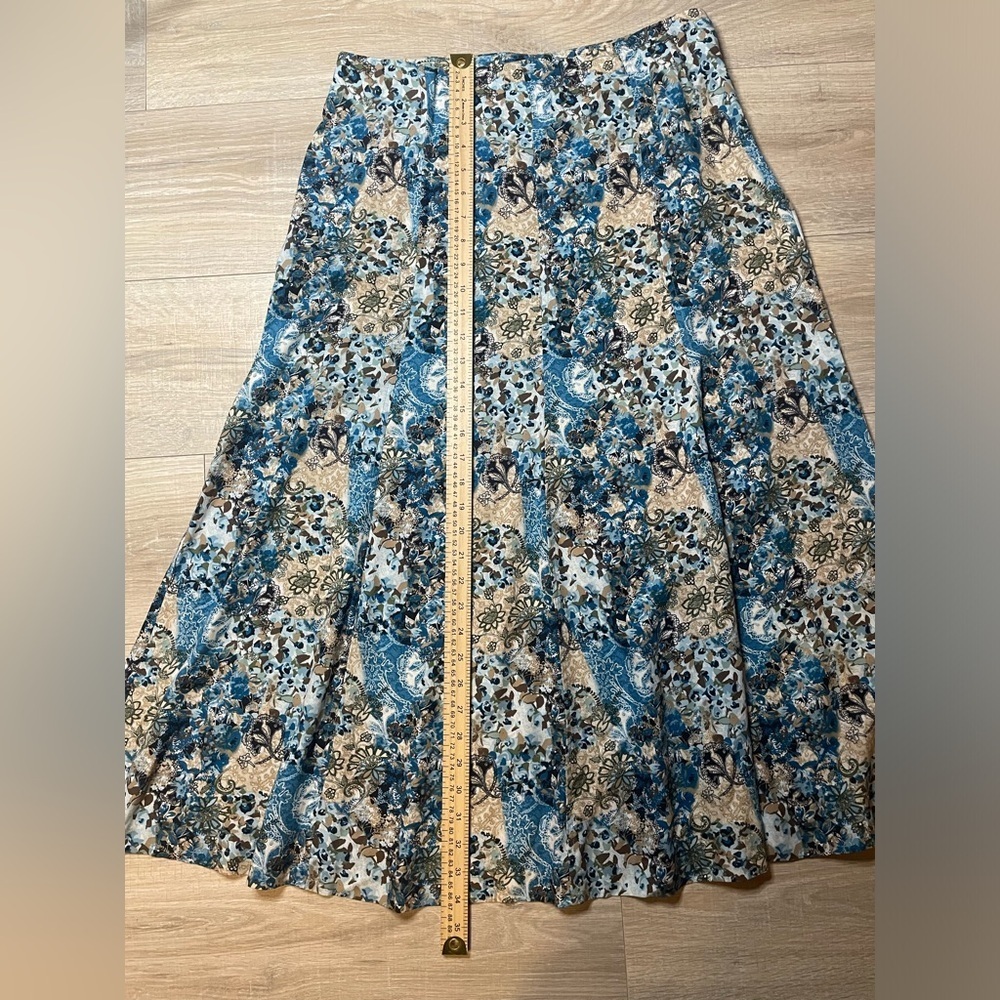 C&B Teal Cardigan & Floral Maxi Skirt Set Sz M/10 - Picture 10 of 11